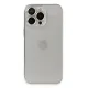 Apple iPhone 13 Pro Max Kılıf Luko Lens Silikon - Gümüş