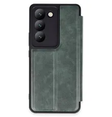 Vivo V30 Lite 4G Kılıf Flip Cover - Koyu Yeşil