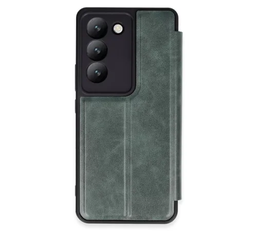 Vivo V30 Lite 4G Kılıf Flip Cover - Koyu Yeşil