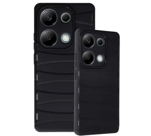 Xiaomi Redmi Note 13 Pro 4G Kılıf Bibercas Silikon Kapak - Siyah