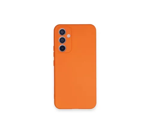 Samsung Galaxy A54 5G Kılıf Nano içi Kadife Silikon - Turuncu