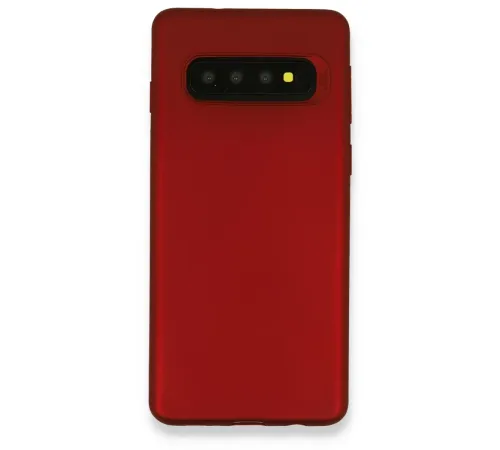 Samsung Galaxy S10 Plus Kılıf First Silikon - Bordo