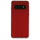 Samsung Galaxy S10 Plus Kılıf First Silikon - Bordo