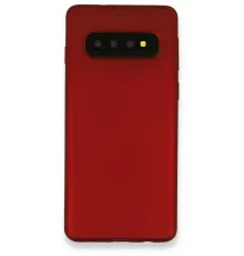Samsung Galaxy S10 Plus Kılıf First Silikon - Bordo