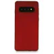 Samsung Galaxy S10 Plus Kılıf First Silikon - Bordo