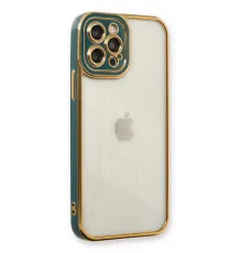 Apple iPhone 12 Pro Max Kılıf Liva Lens Silikon - Yeşil
