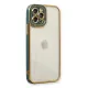 Apple iPhone 12 Pro Max Kılıf Liva Lens Silikon - Yeşil