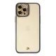 Apple iPhone 12 Pro Max Kılıf Liva Lens Silikon - Mavi