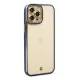 Apple iPhone 12 Pro Max Kılıf Liva Lens Silikon - Mavi