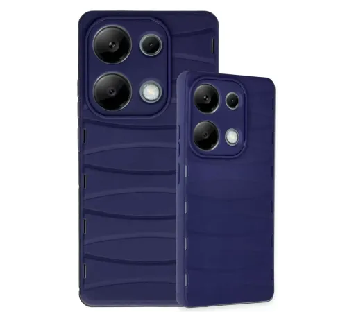 Xiaomi Redmi Note 13 Pro 4G Kılıf Bibercas Silikon Kapak - Lacivert