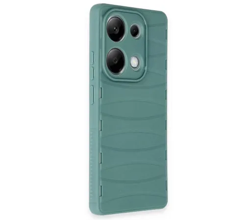 Xiaomi Redmi Note 13 Pro 4G Kılıf Bibercas Silikon Kapak - Koyu Yeşil