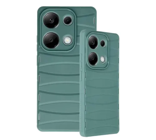 Xiaomi Redmi Note 13 Pro 4G Kılıf Bibercas Silikon Kapak - Koyu Yeşil