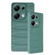 Xiaomi Redmi Note 13 Pro 4G Kılıf Bibercas Silikon Kapak - Koyu Yeşil