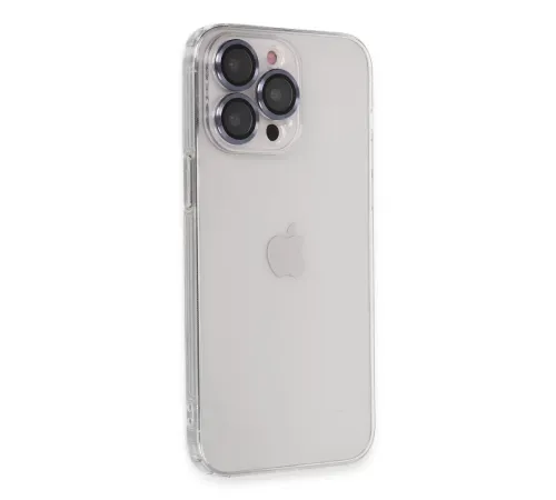 Apple iPhone 13 Pro Max Kılıf Luko Lens Silikon - Sierra Blue