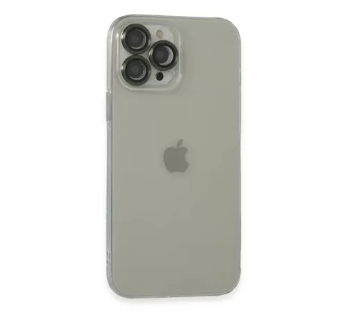 Apple iPhone 13 Pro Max Kılıf Luko Lens Silikon - Yeşil