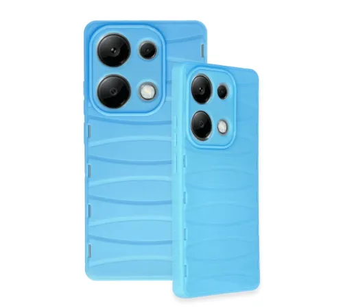 Xiaomi Redmi Note 13 Pro 4G Kılıf Bibercas Silikon Kapak - Mavi