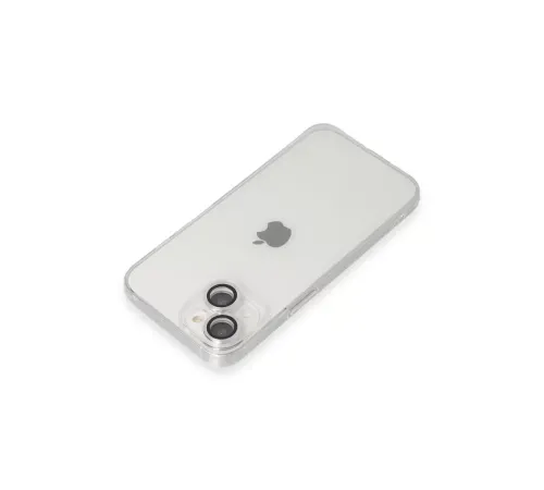 Apple iPhone 14 Kılıf Luko Lens Silikon - Gümüş