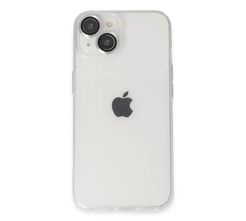 Apple iPhone 14 Kılıf Luko Lens Silikon - Gümüş