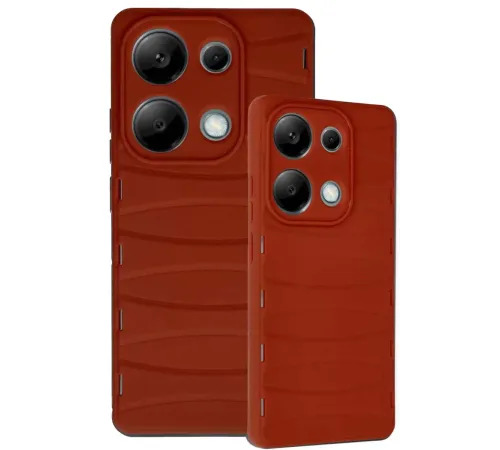 Xiaomi Redmi Note 13 Pro 4G Kılıf Bibercas Silikon Kapak - Kırmızı