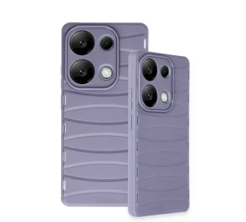 Xiaomi Redmi Note 13 Pro 4G Kılıf Bibercas Silikon Kapak - Lila