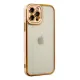 Apple iPhone 12 Pro Max Kılıf Liva Lens Silikon - Rose