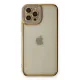 Apple iPhone 12 Pro Max Kılıf Liva Lens Silikon - Lila