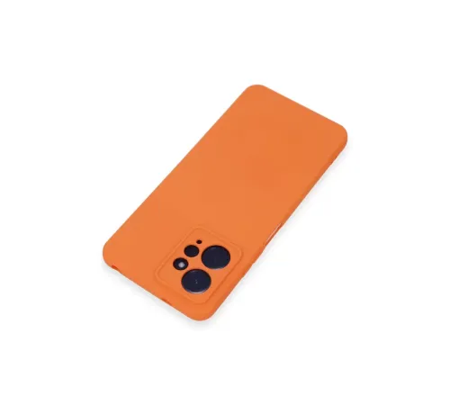 Xiaomi Redmi Note 12 4G Kılıf Nano içi Kadife Silikon - Turuncu