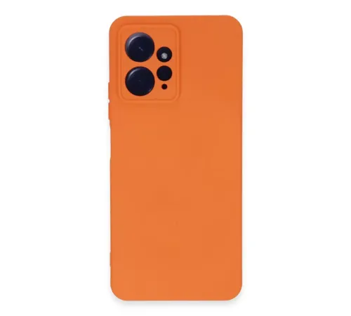Xiaomi Redmi Note 12 4G Kılıf Nano içi Kadife Silikon - Turuncu
