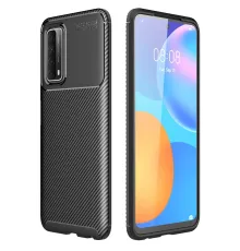 Huawei P Smart 2021 Kılıf Auto Focus Karbon Kapak - Siyah
