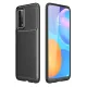 Huawei P Smart 2021 Kılıf Auto Focus Karbon Kapak - Siyah