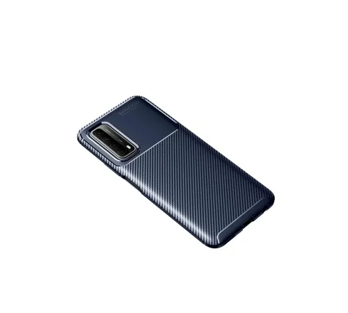 Huawei P Smart 2021 Kılıf Auto Focus Karbon Kapak - Lacivert