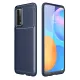 Huawei P Smart 2021 Kılıf Auto Focus Karbon Kapak - Lacivert