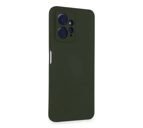 Xiaomi Redmi Note 12 4G Kılıf Nano içi Kadife Silikon - Koyu Yeşil