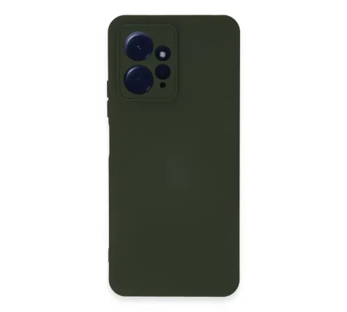 Xiaomi Redmi Note 12 4G Kılıf Nano içi Kadife Silikon - Koyu Yeşil