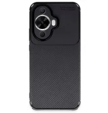 Huawei Nova 12S Kılıf Auto Focus Karbon Kapak - Siyah