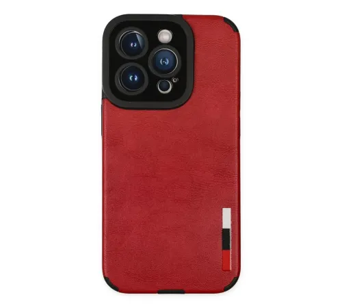Apple iPhone 14 Pro Kılıf Loop Deri Silikon - Kırmızı