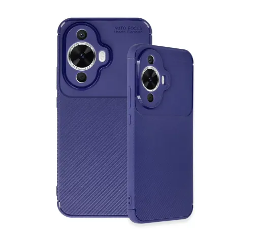 Huawei Nova 12S Kılıf Auto Focus Karbon Kapak - Lacivert