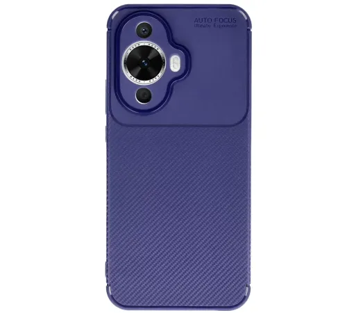 Huawei Nova 12S Kılıf Auto Focus Karbon Kapak - Lacivert