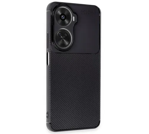 Huawei Nova 12 SE Kılıf Auto Focus Karbon Kapak - Siyah