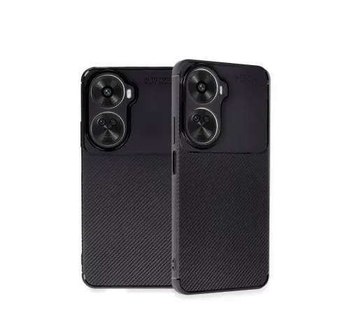 Huawei Nova 12 SE Kılıf Auto Focus Karbon Kapak - Siyah