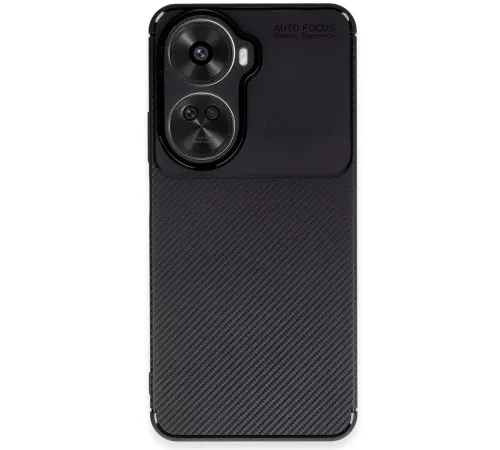 Huawei Nova 12 SE Kılıf Auto Focus Karbon Kapak - Siyah