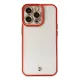 Apple iPhone 13 Pro Kılıf Liva Lens Silikon - Kırmızı
