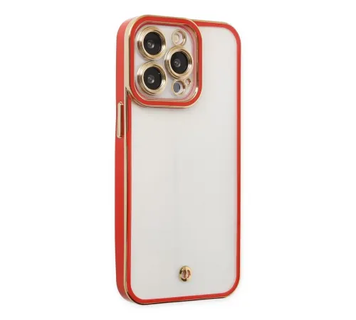 Apple iPhone 13 Pro Kılıf Liva Lens Silikon - Kırmızı