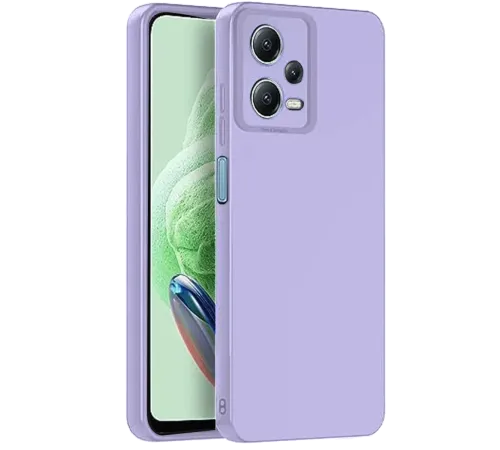 Redmi Note 12 Pro 5G Kılıf Nano içi Kadife Silikon - Lila