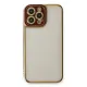 Apple iPhone 13 Pro Kılıf Liva Lens Silikon - Bordo