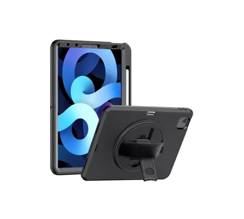 Apple iPad 2022 10.9 (10.nesil) Kılıf Hand Strap Tablet Kılıfı - Siyah