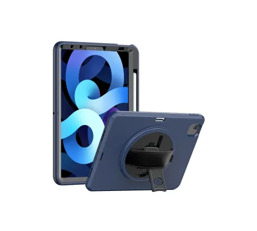 Apple iPad 2022 10.9 (10.nesil) Kılıf Hand Strap Tablet Kılıfı - Lacivert
