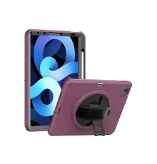 Apple iPad 2022 10.9 (10.nesil) Kılıf Hand Strap Tablet Kılıfı - Mürdüm