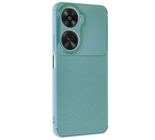 Huawei Nova 12 SE Kılıf Auto Focus Karbon Kapak - Koyu Yeşil