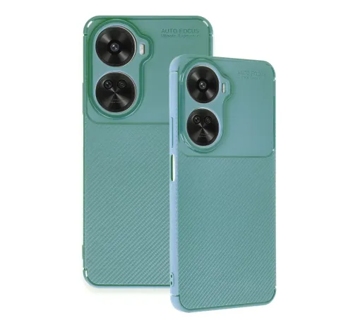 Huawei Nova 12 SE Kılıf Auto Focus Karbon Kapak - Koyu Yeşil